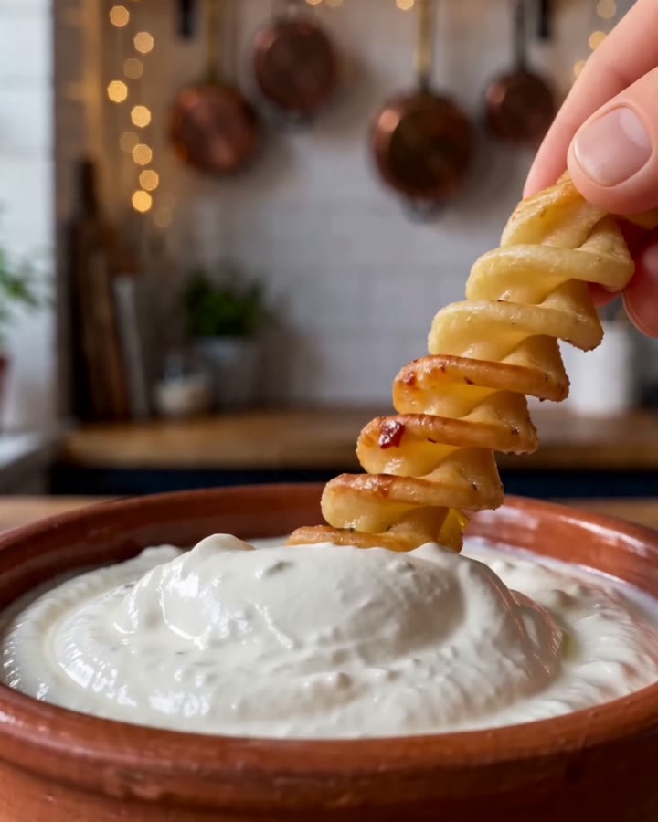 Pasta Chips mit Whipped Feta